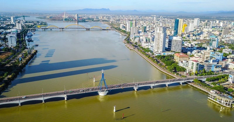 Cầu sông Hàn nhìn từ trên cao